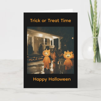 Vintage look Halloween greeting card