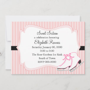Vintage-look Ice Skates Invitation