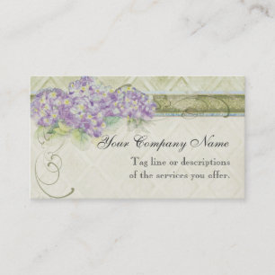 Vintage Look Lilac Hydrangea -  Business Cards