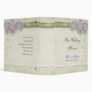 Vintage Look Lilac Hydrangea - Wedding Planner Binder