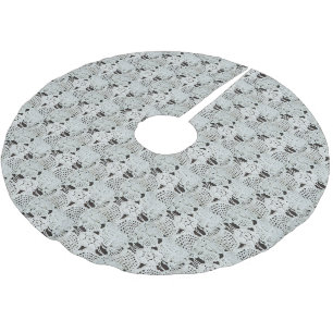 Vintage Look of Crochet Brushed Polyester Tree Skirt