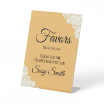 Vintage Look Personalize Bridal Shower Favour Tabl