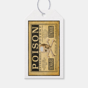 Vintage Look "POISON" Halloween  Gift Tags