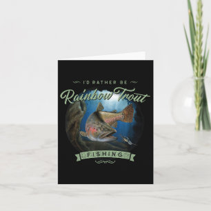 Vintage Look Rainbow Trout Fishing Gifts Card