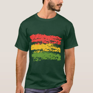 Vintage Look Rasta Stripes T-Shirt