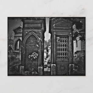 vintage looking cemetery pic postcard