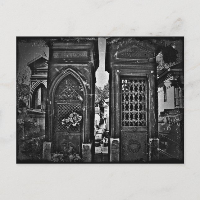vintage looking cemetery pic postcard (Front)