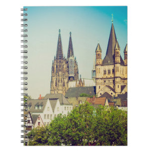 Vintage looking Koelner Dom Cologne Cathedral in K Notebook