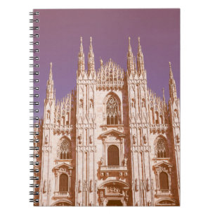 Vintage looking Milan cathedral aka Duomo di Milan Notebook