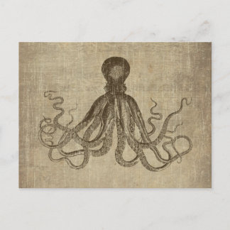 Vintage Lord Bodner Octopus Triptych Postcard
