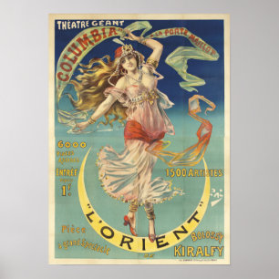 Vintage L'Orient Columbia a la Porte-Maillot Poster