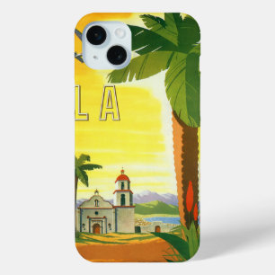 Vintage Los Angeles, California Mission with Palm iPhone 15 Mini Case