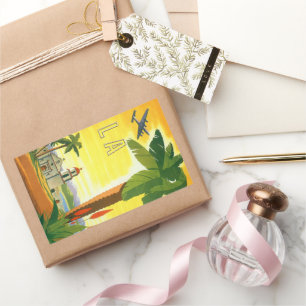 Vintage Los Angeles, California Mission with Palm Sticker