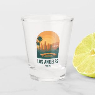 Vintage Los Angeles California Retro Hollywood  Shot Glass