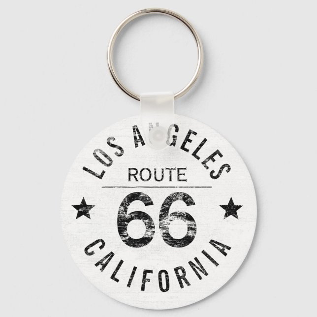 Vintage Los Angeles California Route 66 Keychain (Front)