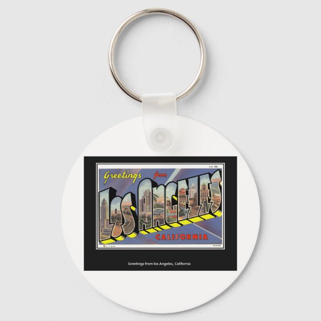 Vintage Los Angeles California Vintage Keychain (Front)