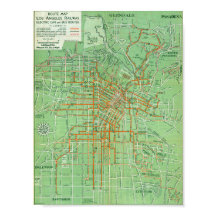 Vintage Los Angeles Map Poster 1935