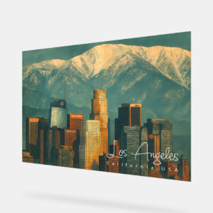  Vintage Los Angeles Watercolor   Retro California Acrylic Sign