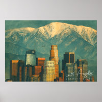 Vintage Los Angeles Watercolor | Retro California