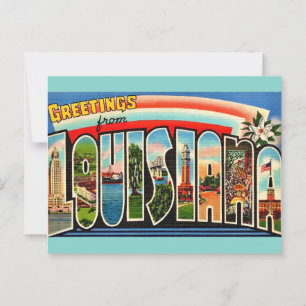 Vintage Louisiana Greetings Postcard