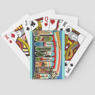 Vintage Louisiana Greetings Postcard Playing Cards