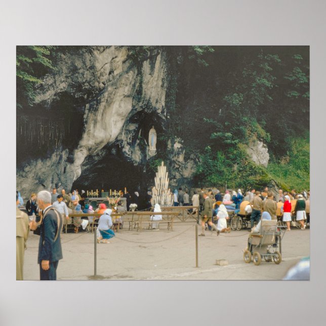 Vintage Lourdes, The Grotto Poster (Front)