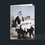 Vintage Lousy Santa Holiday Card<br><div class="desc">Vintage creepy Santa Christmas card. He's terrifying.</div>