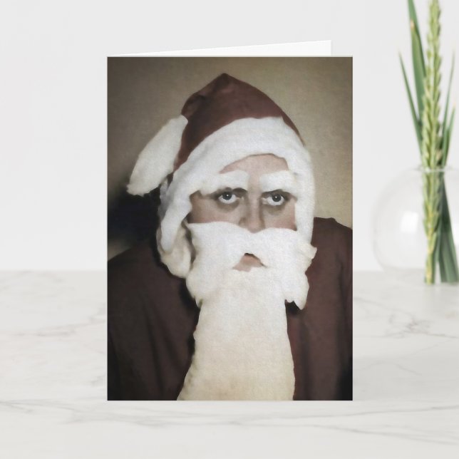 Vintage Lousy Santa Holiday Card (Front)