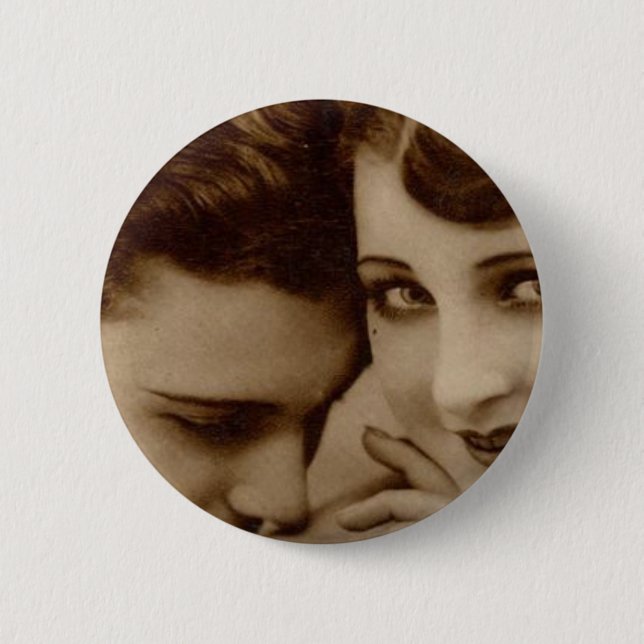 vintage love 2 inch round button (Front)
