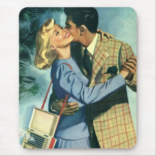 Vintage Love and Romance, Christmas Dance Mouse Pad