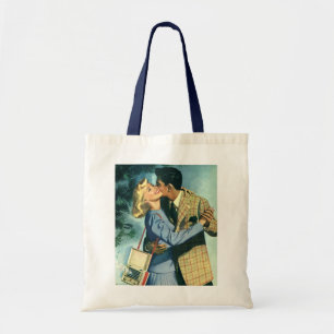 Vintage Love and Romance, Christmas Dance Tote Bag