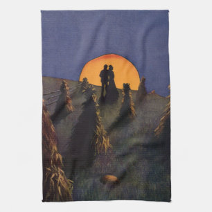 Vintage Love and Romance, Harvest Moon Kiss Kitchen Towel