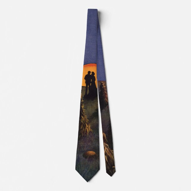 Vintage Love and Romance, Harvest Moon Kiss Tie (Front)