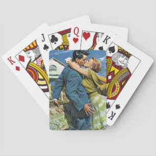 Vintage Love and Romance Newlyweds Buy First House Playing Cards