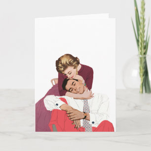 Vintage Love and Romance, Newlyweds in Pink Card