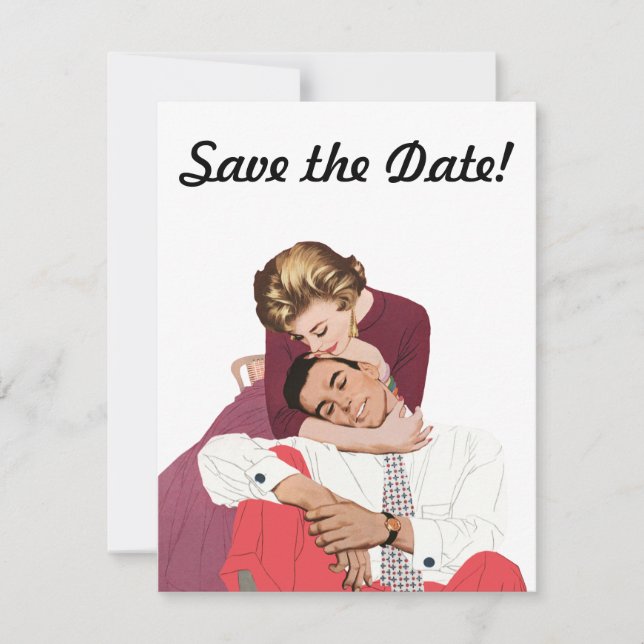 Vintage Love and Romance, Newlyweds Save the Date (Front)