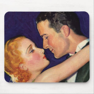 Vintage Love and Romance, Retro Hollywood Movies Mouse Pad
