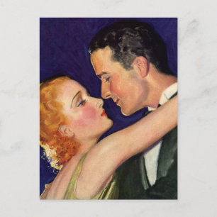Vintage Love and Romance, Retro Hollywood Movies Postcard