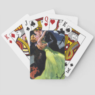 Vintage Love and Romance, Romantic Kiss Playing Cards