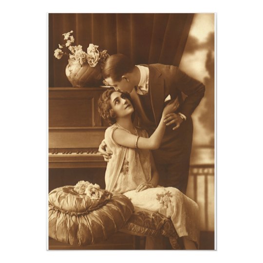 Vintage Love and Romance Romantic Music Invitation