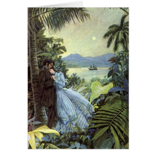 Vintage Love and Romance, Romantic Tropical View (Front)