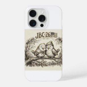 Vintage love birds enjoying the nature  iPhone 15 pro case