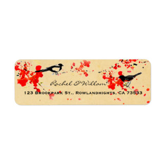 Vintage Love Birds Sakura Spring Wedding