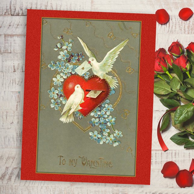 Vintage Love Birds Valentine Postcard (Creator Uploaded)