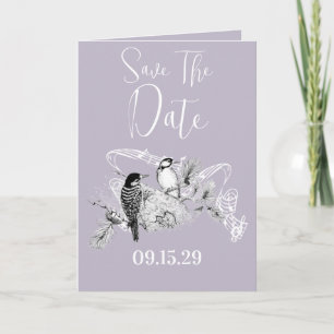 Vintage Love Birds Wedding Invitation
