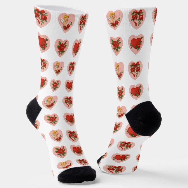 Vintage Love Crew Socks (Angled)