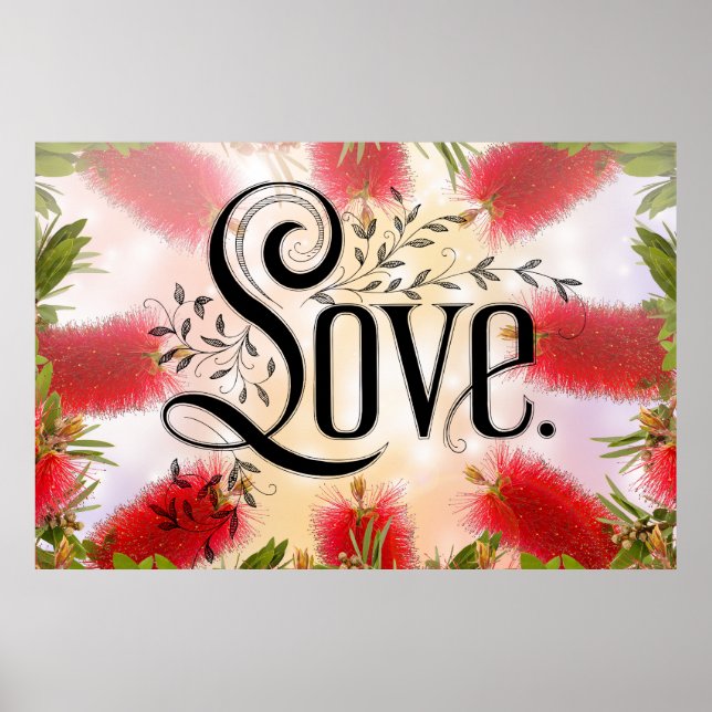Vintage Love Flourish  Poster (Front)