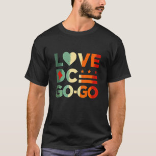 Vintage LOVE Heart Map DC GO GO Graphic T-Shirt