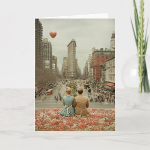Vintage Love in New York Card