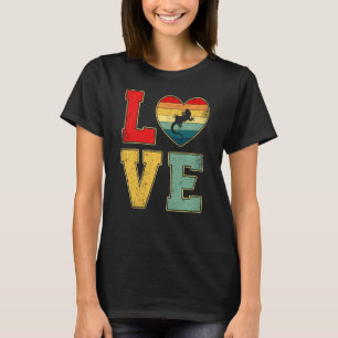 Vintage Love Leopard Gecko Retro 70s 80s Heart Far T-Shirt
